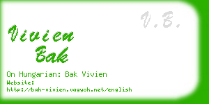 vivien bak business card